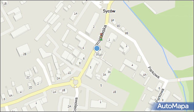 Syców, Wrocławska, 1D, mapa Syców