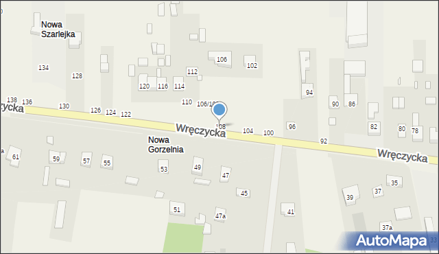 Szarlejka, Wręczycka, 108, mapa Szarlejka