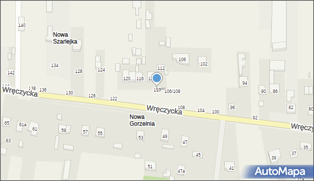 Szarlejka, Wręczycka, 110, mapa Szarlejka