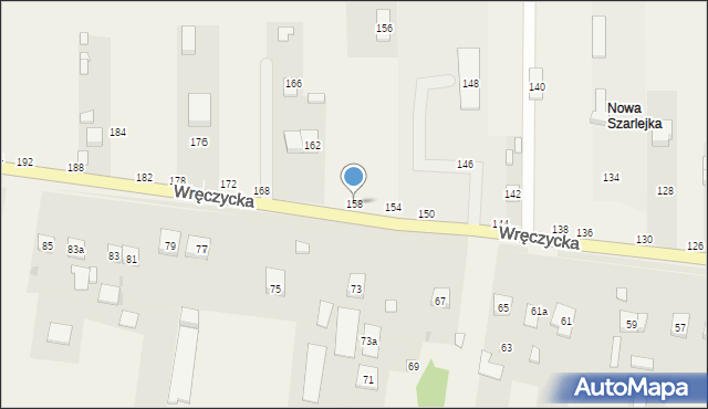 Szarlejka, Wręczycka, 158, mapa Szarlejka