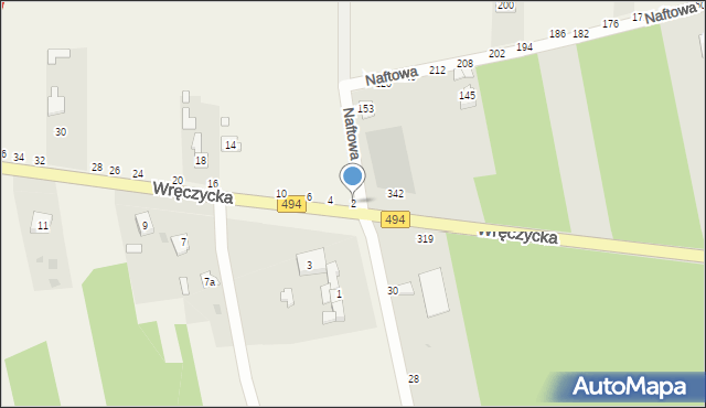 Szarlejka, Wręczycka, 2, mapa Szarlejka