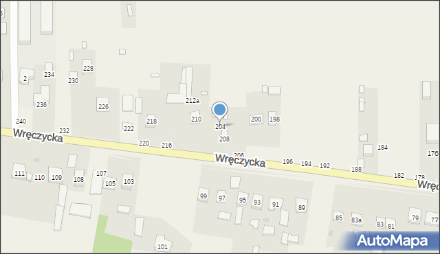 Szarlejka, Wręczycka, 204, mapa Szarlejka