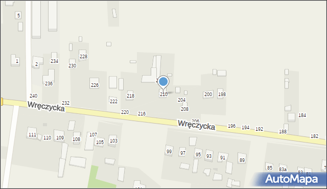 Szarlejka, Wręczycka, 210, mapa Szarlejka