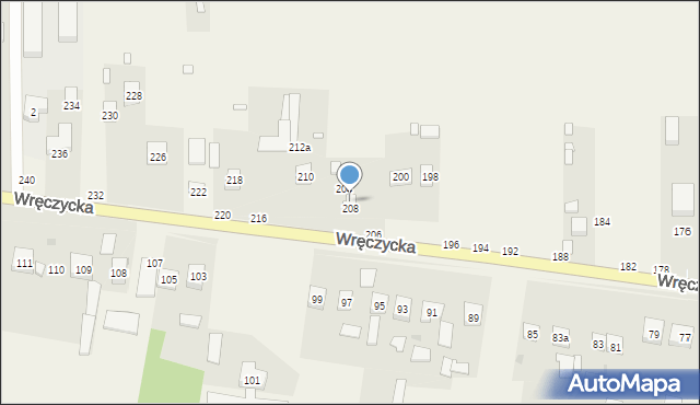 Szarlejka, Wręczycka, 212, mapa Szarlejka