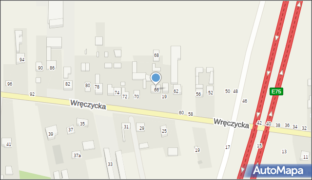 Szarlejka, Wręczycka, 66, mapa Szarlejka