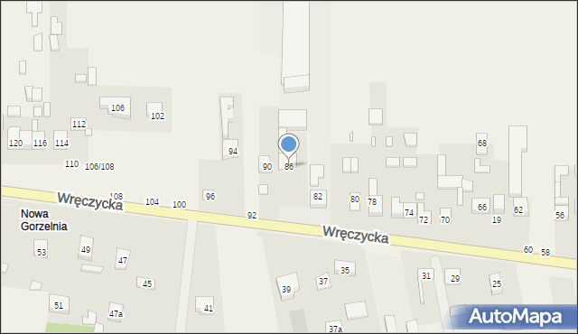 Szarlejka, Wręczycka, 86, mapa Szarlejka