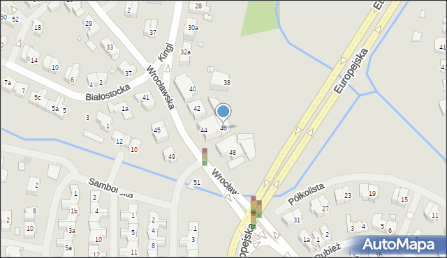 Szczecin, Wrocławska, 46, mapa Szczecina