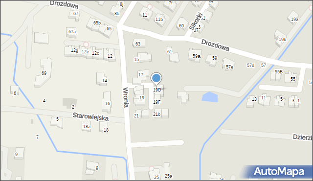 Szczecin, Wronia, 19D, mapa Szczecina