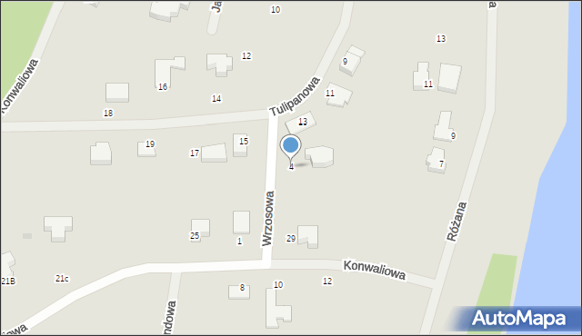Szczecinek, Wrzosowa, 4, mapa Szczecinek