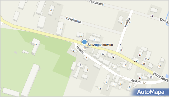 Szczepankowice, Wrocławska, 10, mapa Szczepankowice
