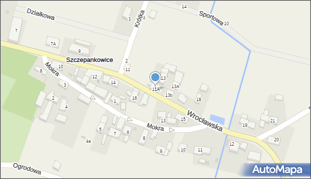 Szczepankowice, Wrocławska, 11A, mapa Szczepankowice