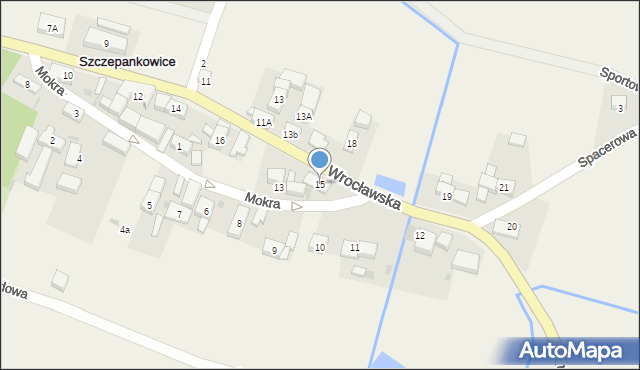 Szczepankowice, Wrocławska, 15, mapa Szczepankowice