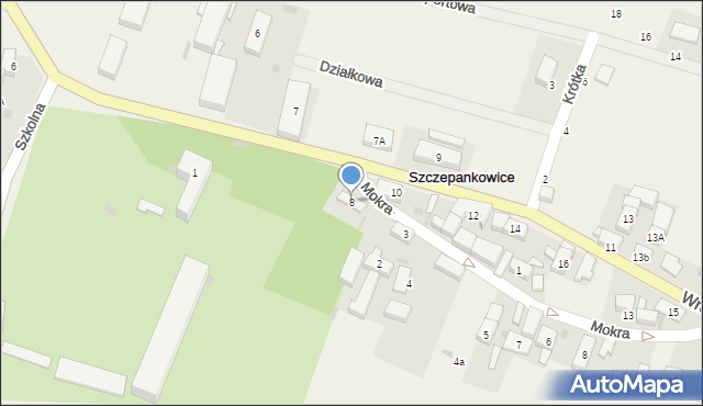 Szczepankowice, Wrocławska, 8, mapa Szczepankowice
