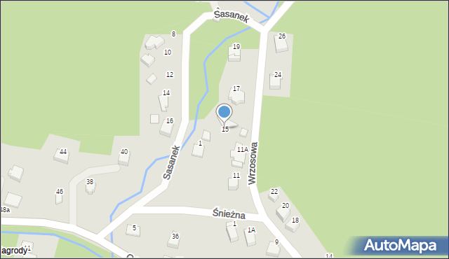 Szczyrk, Wrzosowa, 15, mapa Szczyrk