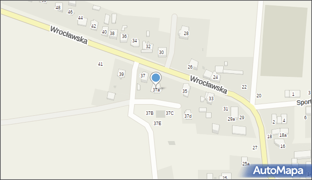 Szewce, Wrocławska, 37a, mapa Szewce