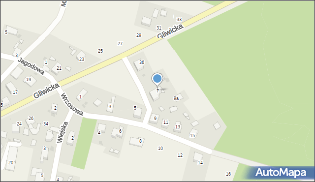 Szymocice, Wrzosowa, 7, mapa Szymocice