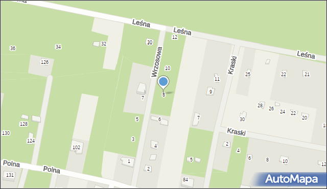 Tartak Brzózki, Wrzosowa, 8, mapa Tartak Brzózki