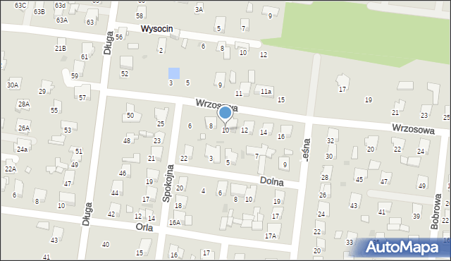 Tłuszcz, Wrzosowa, 10, mapa Tłuszcz