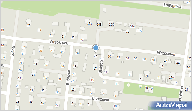 Tłuszcz, Wrzosowa, 28, mapa Tłuszcz