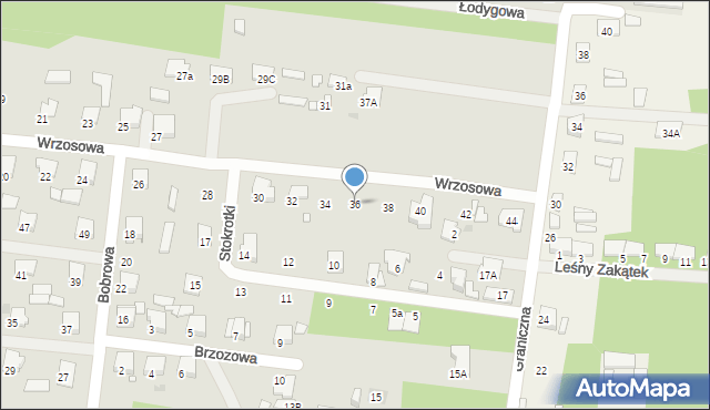 Tłuszcz, Wrzosowa, 36, mapa Tłuszcz