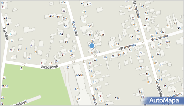 Tomaszów Mazowiecki, Wrzosowa, 21, mapa Tomaszów Mazowiecki