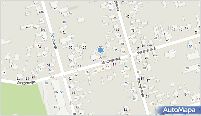 Tomaszów Mazowiecki, Wrzosowa, 29, mapa Tomaszów Mazowiecki
