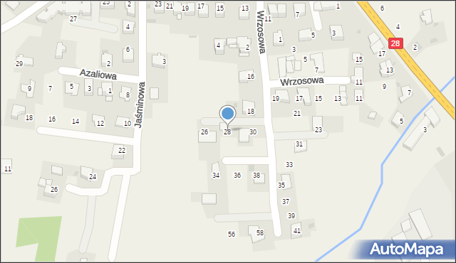 Tomice, Wrzosowa, 28, mapa Tomice