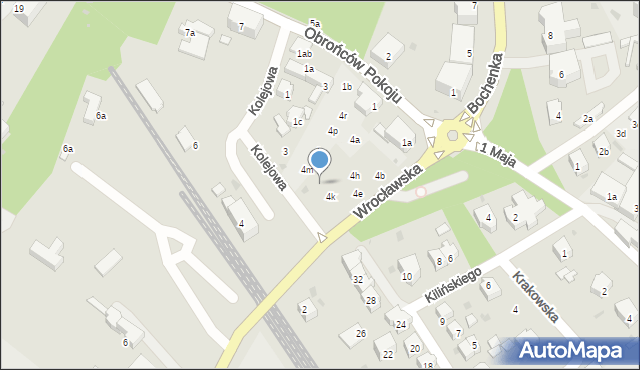 Trzebnica, Wrocławska, 4l, mapa Trzebnica