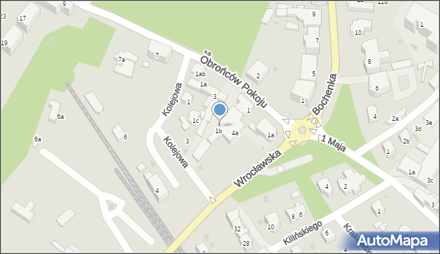 Trzebnica, Wrocławska, 4p, mapa Trzebnica