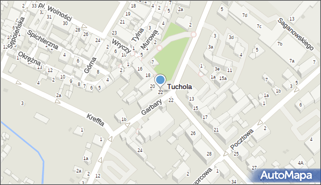 Tuchola, Wryczy Józefa, ks. ppłk., 22, mapa Tuchola