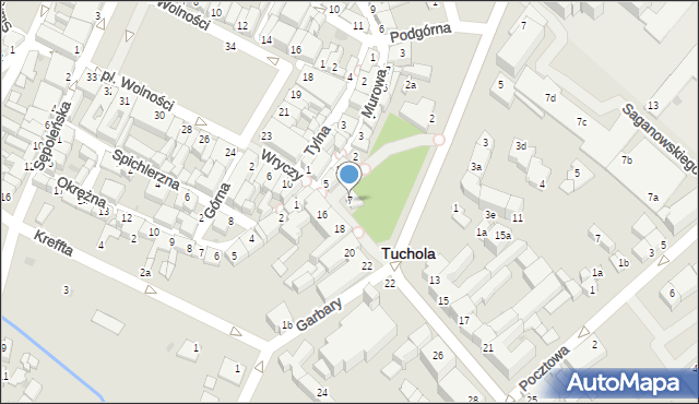 Tuchola, Wryczy Józefa, ks. ppłk., 7, mapa Tuchola