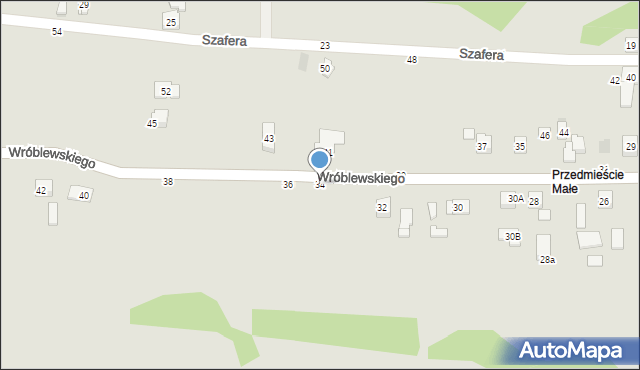 Tuchów, Wróblewskiego, 34, mapa Tuchów