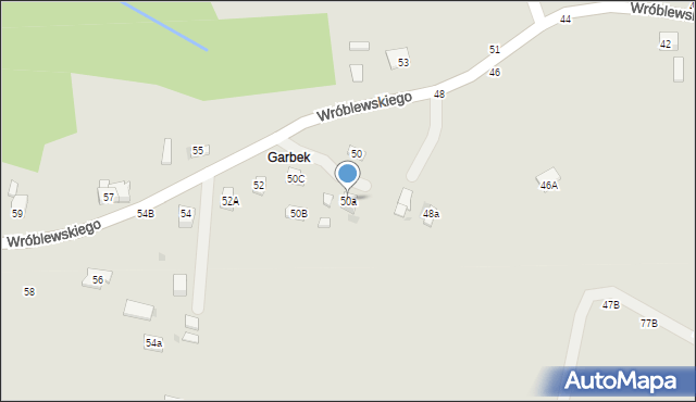 Tuchów, Wróblewskiego Walerego, gen., 50a, mapa Tuchów