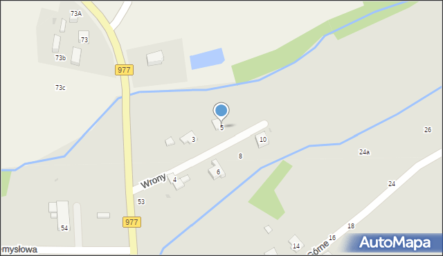 Tuchów, Wrony Kazimierza, kapelmistrza, 5, mapa Tuchów
