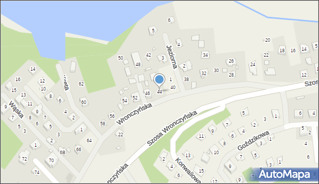 Tuczno, Wronczyńska, 44, mapa Tuczno