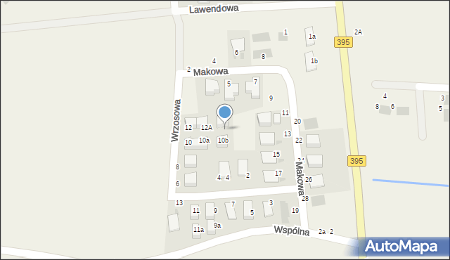 Turów, Wrzosowa, 12b, mapa Turów