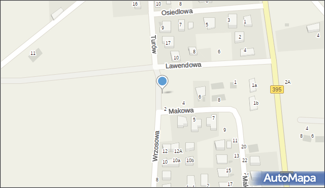 Turów, Wrzosowa, 16a, mapa Turów