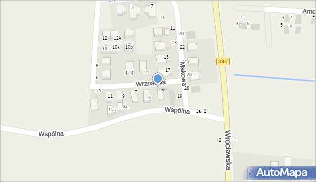 Turów, Wrzosowa, 3A, mapa Turów