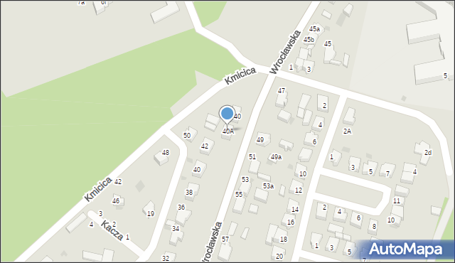 Twardogóra, Wrocławska, 40A, mapa Twardogóra