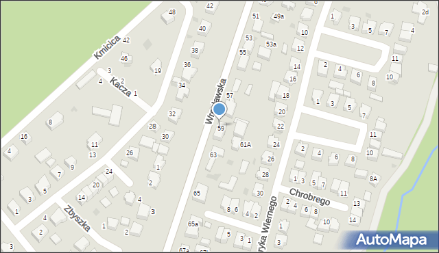 Twardogóra, Wrocławska, 61, mapa Twardogóra