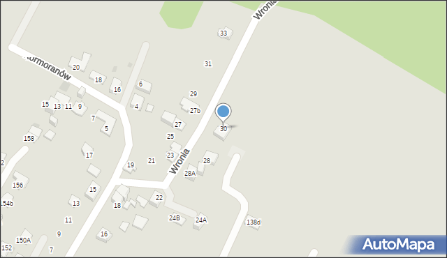 Tychy, Wronia, 30, mapa Tychów