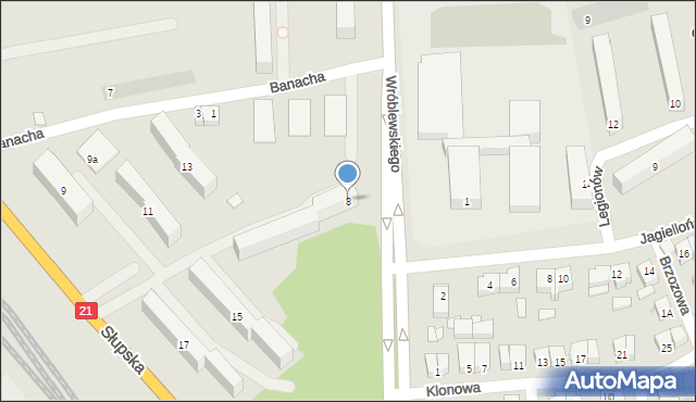 Ustka, Wróblewskiego Walerego, gen., 8, mapa Ustka