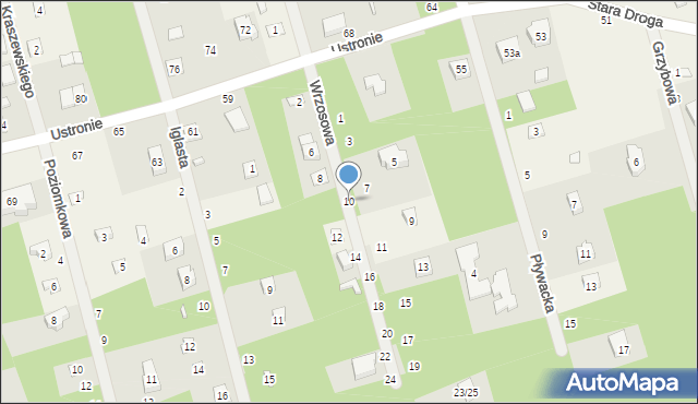 Ustronie, Wrzosowa, 10, mapa Ustronie
