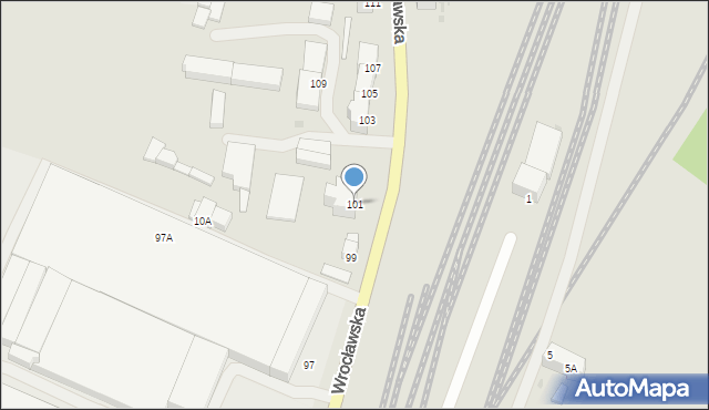 Wałbrzych, Wrocławska, 101, mapa Wałbrzycha