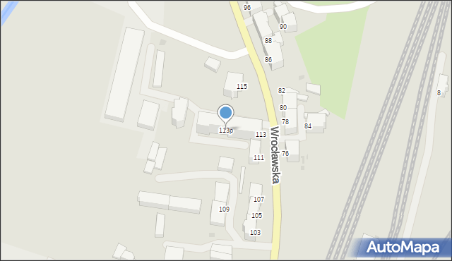 Wałbrzych, Wrocławska, 113p, mapa Wałbrzycha