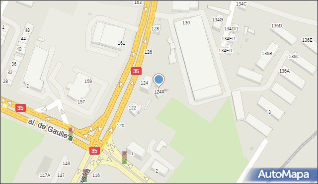 Wałbrzych, Wrocławska, 124A, mapa Wałbrzycha