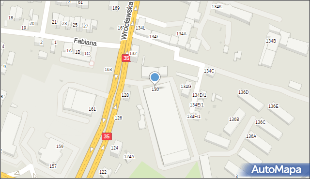 Wałbrzych, Wrocławska, 130, mapa Wałbrzycha