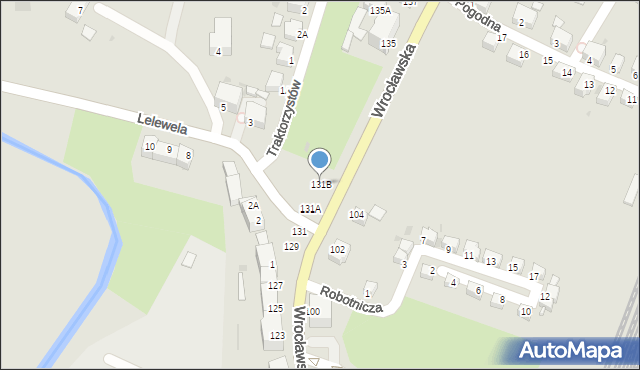 Wałbrzych, Wrocławska, 131B, mapa Wałbrzycha