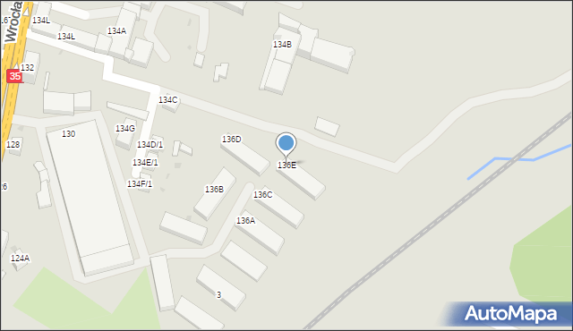 Wałbrzych, Wrocławska, 136E, mapa Wałbrzycha
