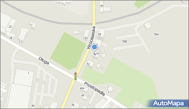Wałbrzych, Wrocławska, 54, mapa Wałbrzycha